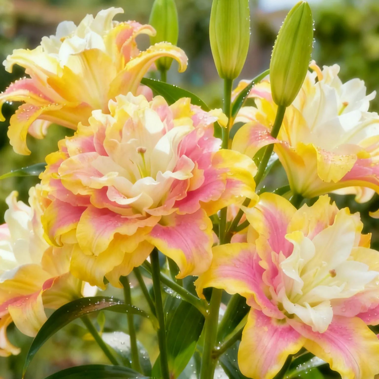 Double-petaled bicolor fragrant lilyBulbs—Fresh and Sweet