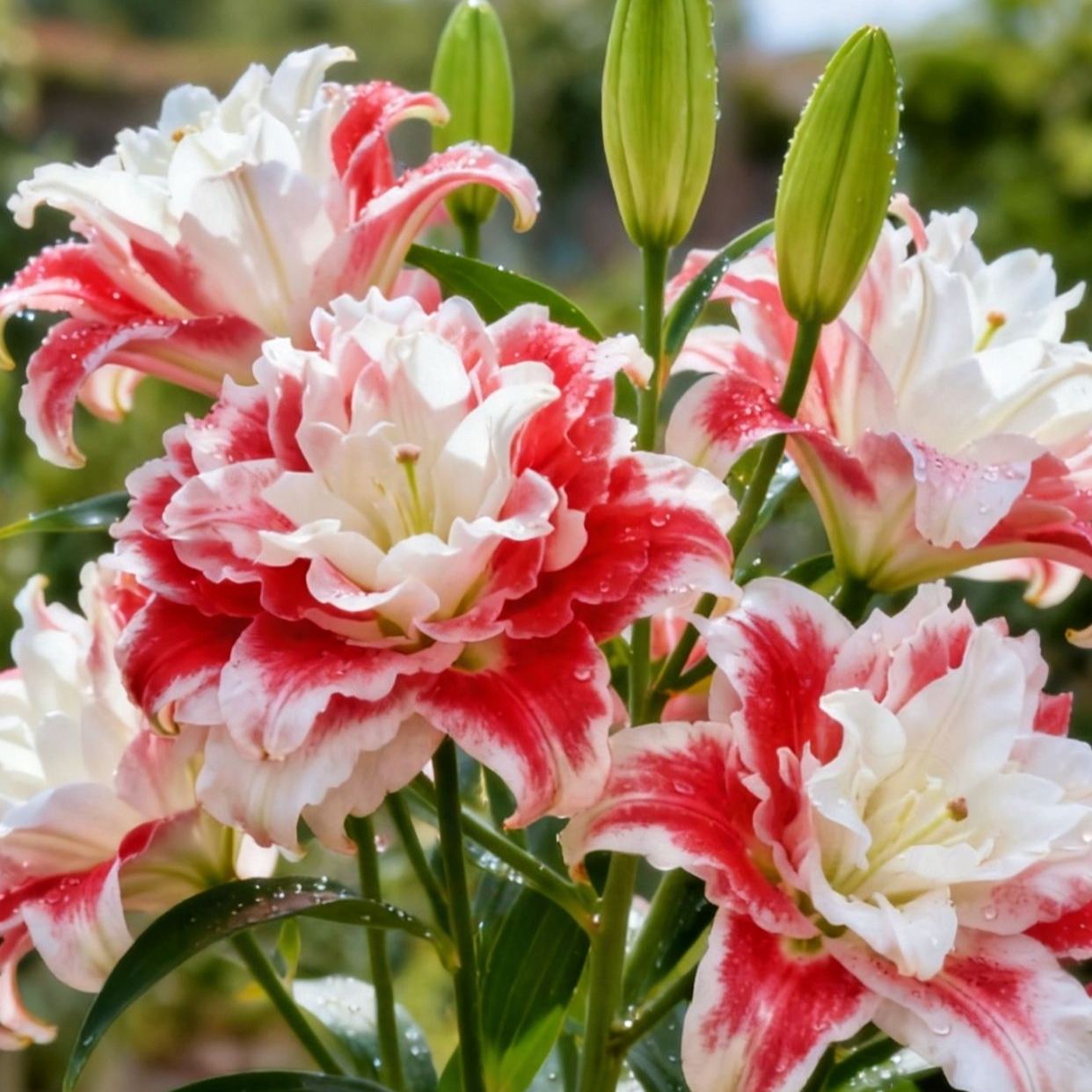 Double-petaled bicolor fragrant lilyBulbs—Fresh and Sweet