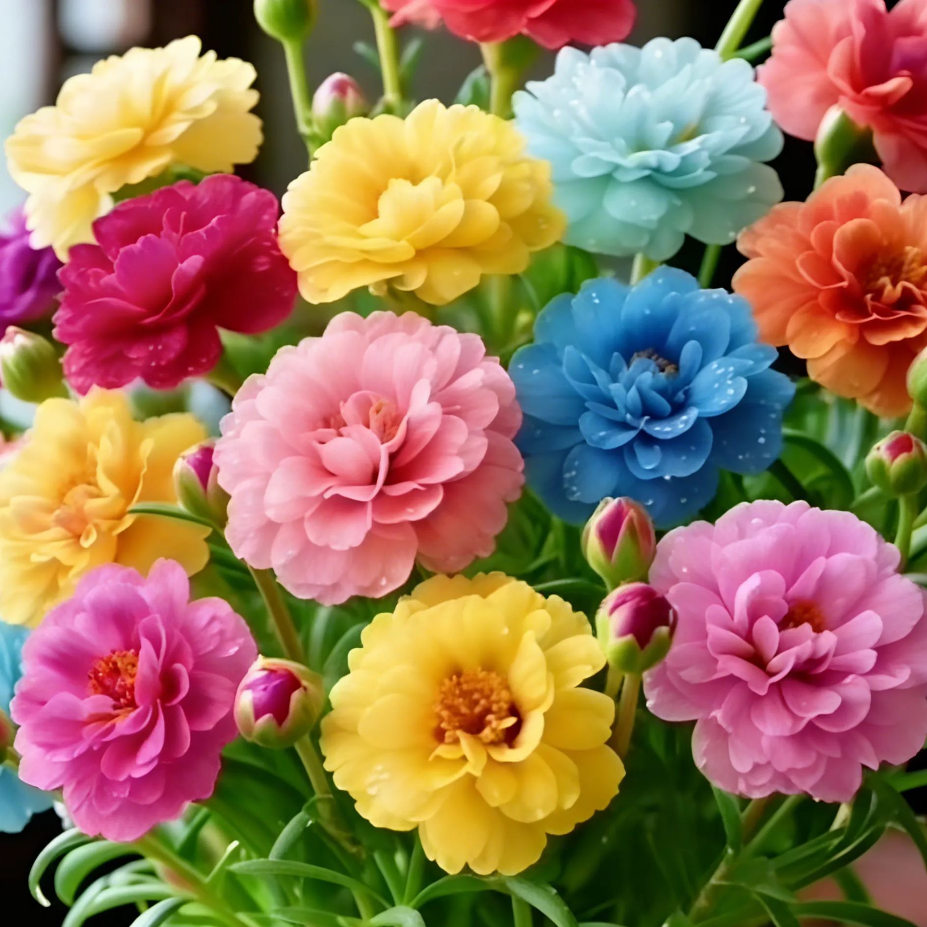 🌼Double Petal Moss Roses - Muti-Color Sunflower Seeds