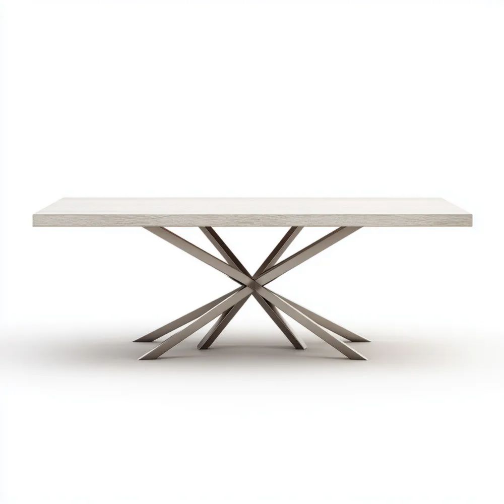 Esstisch Holz 200x100x75 cm - Weiß - Modernes Design