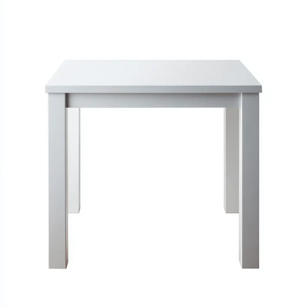 Esstisch Weiß Holz 75x75x74 cm – Modernes Design