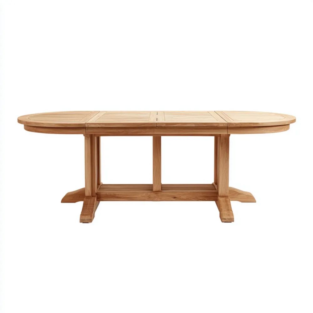 Erweiterbarer Esstisch Massivholz 200x100x75 cm - Natur