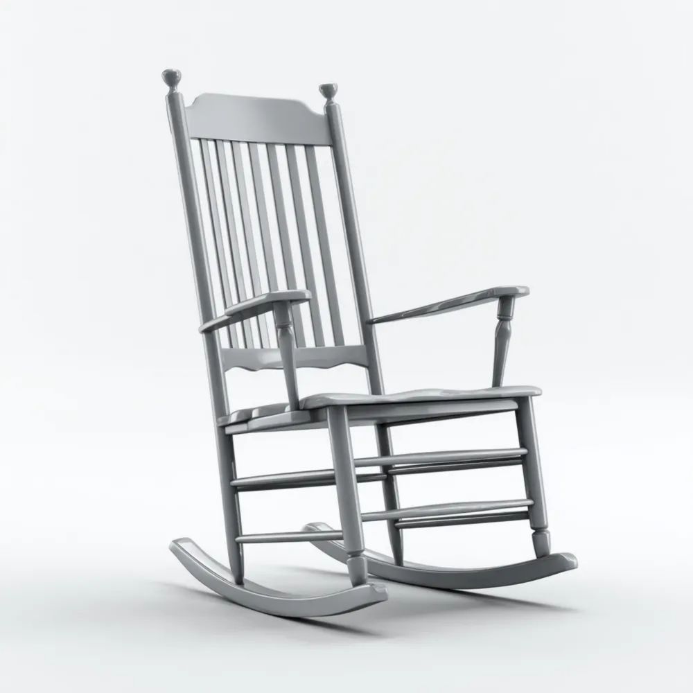 Garten-Schaukelstuhl Holz 90x60x110 cm - Grau - Klassisches Design