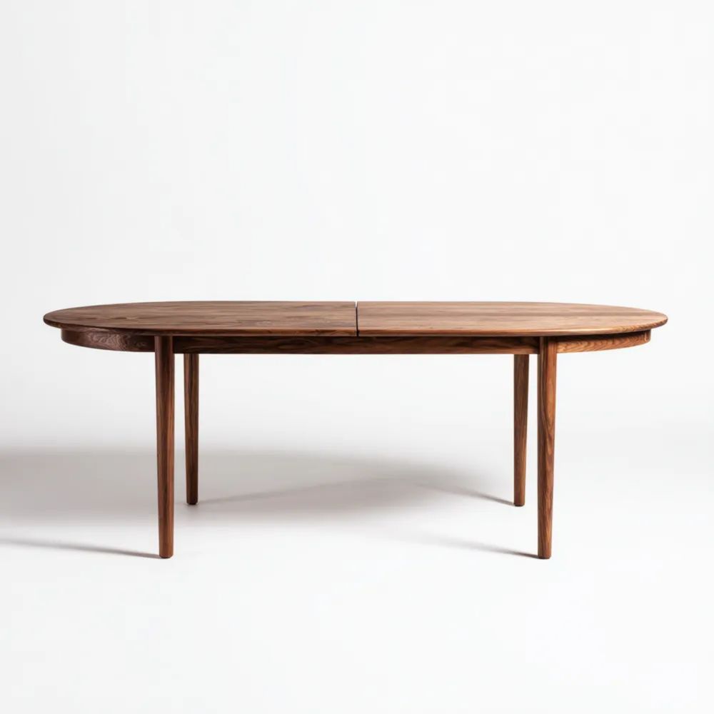 Esstisch Massivholz 200x100x75 cm - Nussbaum - Minimalistisches Design