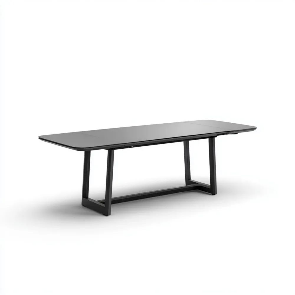 Esstisch Metall 200x100x75 cm - Schwarz - Modernes Design