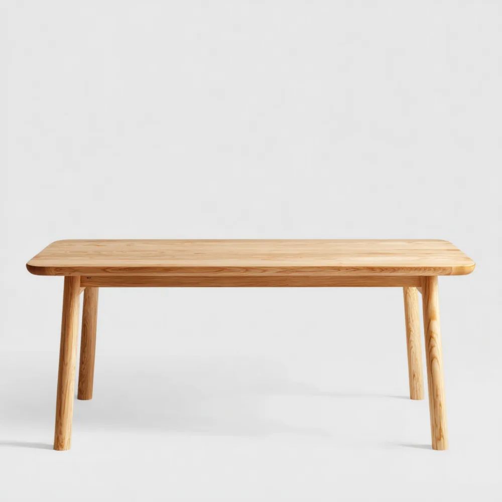 Esstisch Massivholz 150x80x75 cm - Natur - Minimalistisches Design