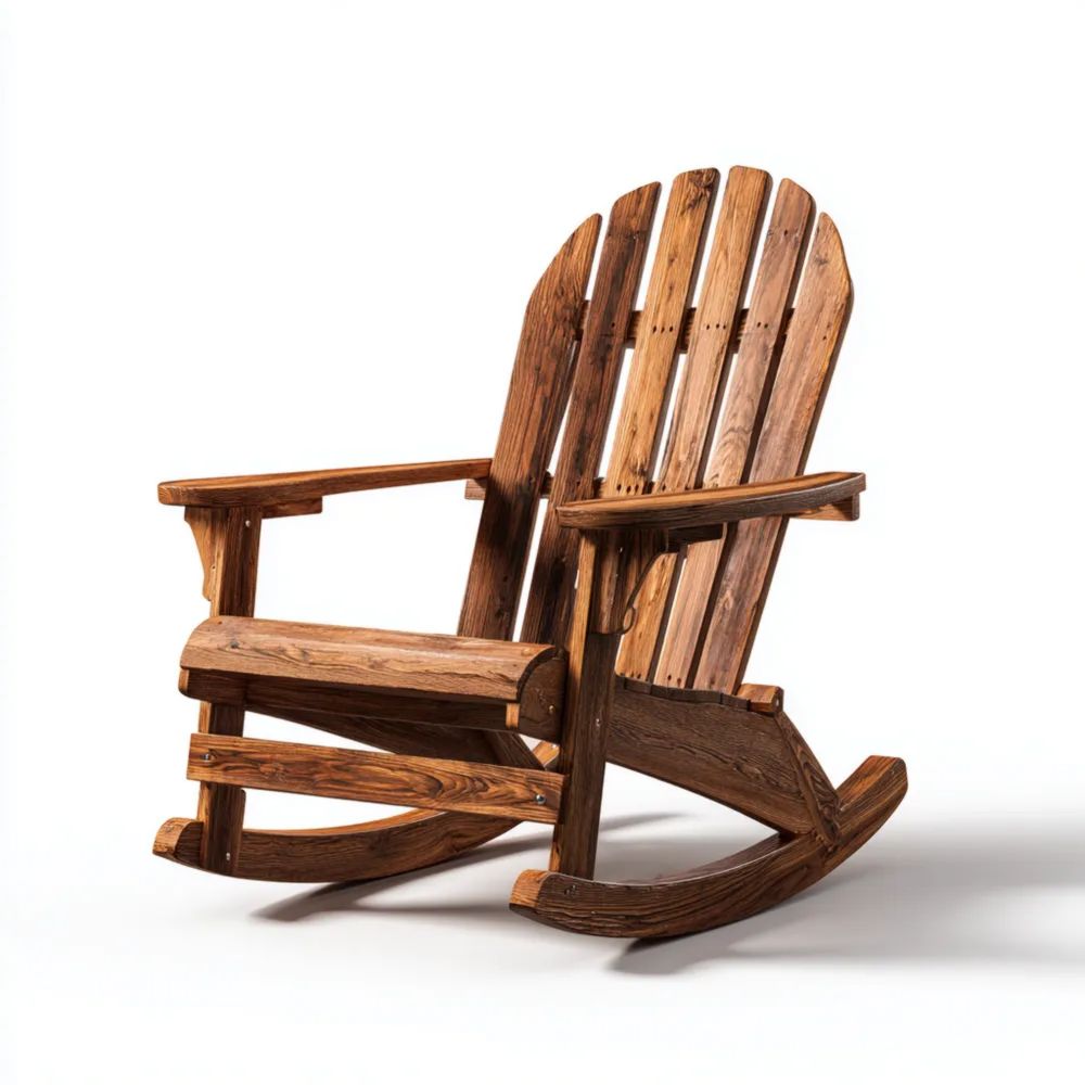 Gartenschaukelstuhl Akazienholz 70x80x100 cm – Natur – Klassisches Design