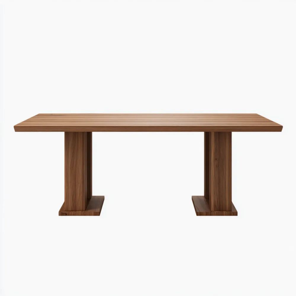 Esstisch Massivholz 200x100x75 cm - Nussbaum - Moderner Stil