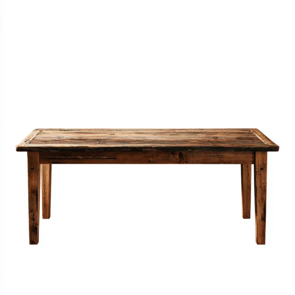 Esstisch Massivholz Antikbraun 200x90x75 cm - Rustikaler Stil