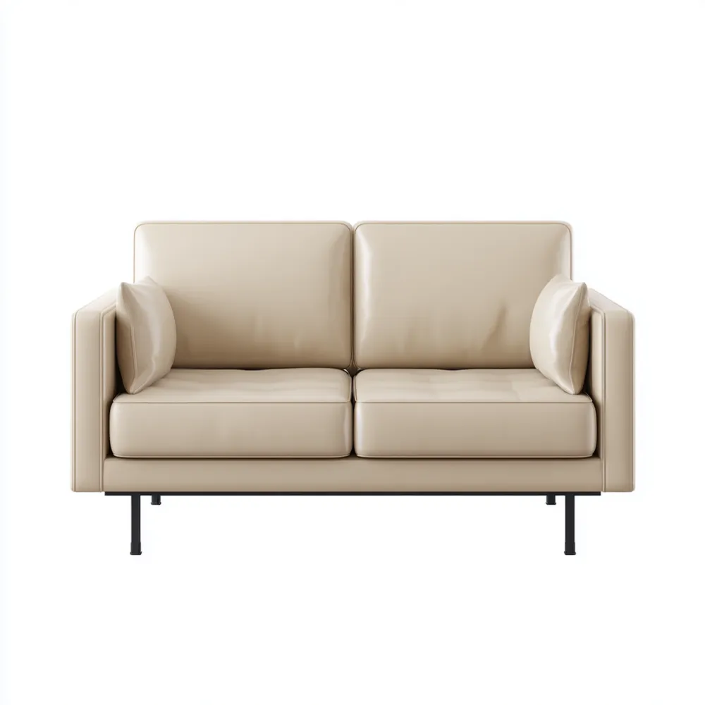 2-Sitzer-Sofa Kunstleder 150x85x75 cm – Beige – Modernes Design