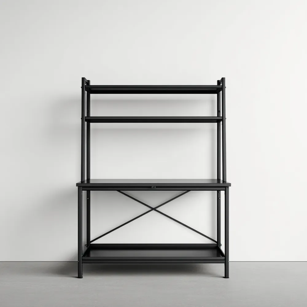 Industrielles Metallregal 100x50x200 cm - Schwarz