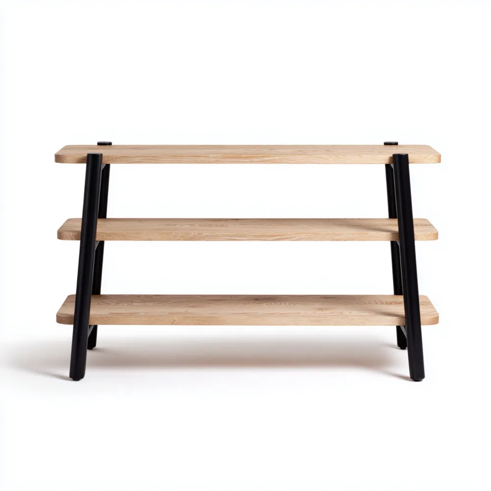 Lagerregal 100x40x70 cm Industrie-Design - Schwarz/Eiche