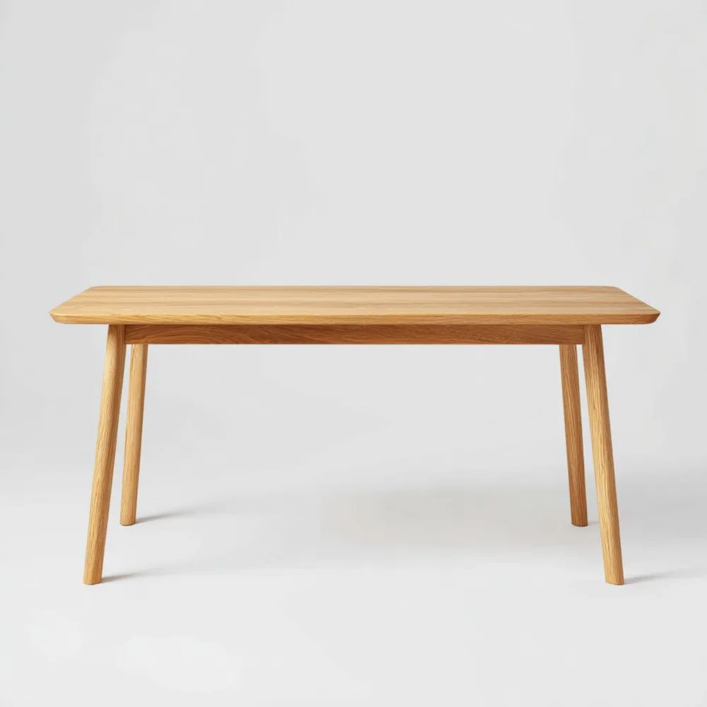 Esstisch aus massivem Eichenholz 180x90x75 cm - Natur - Skandinavisches Design