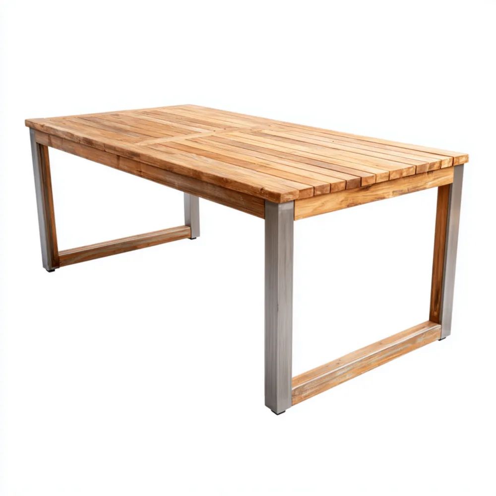 Gartentisch Teakholz 200x100x75 cm - Moderner Stil