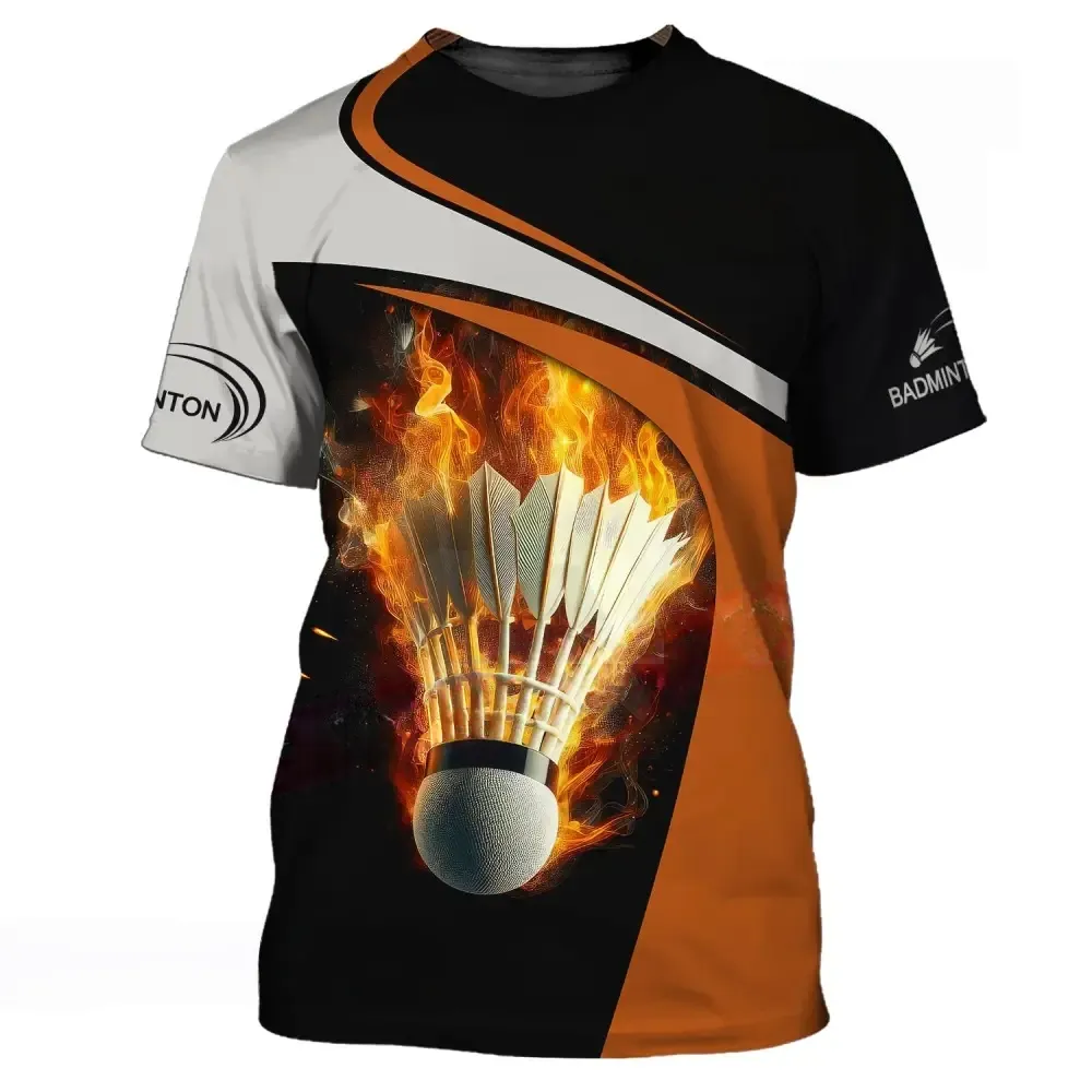 Unisex Shirt, Badminton 3D Printed T-shirt