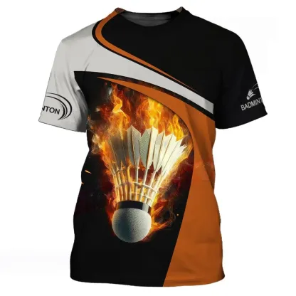 Unisex Shirt, Badminton 3D Printed T-shirt