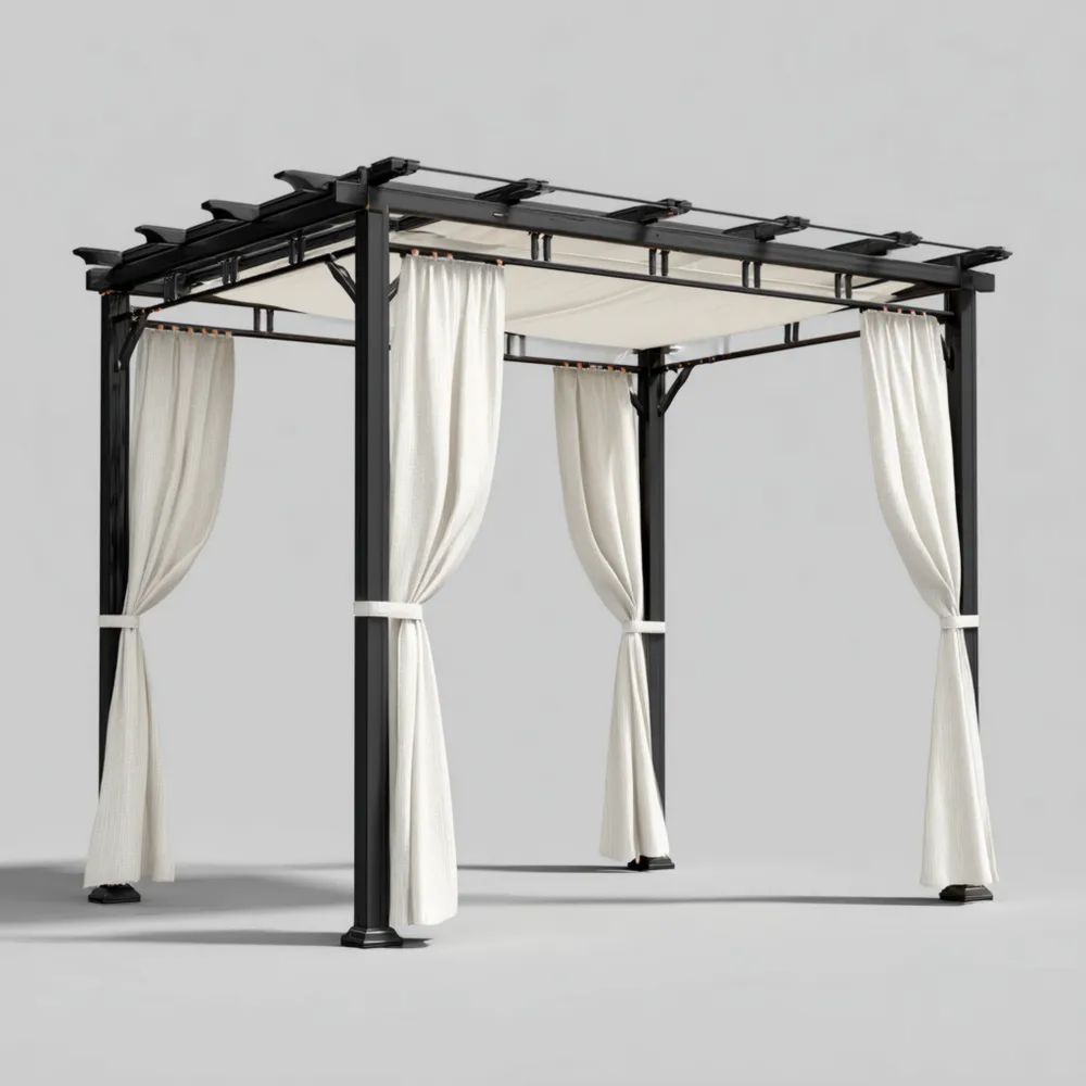 Pergola Metall 300x400x250 cm – Anthrazit/Weiß – Modernes Design