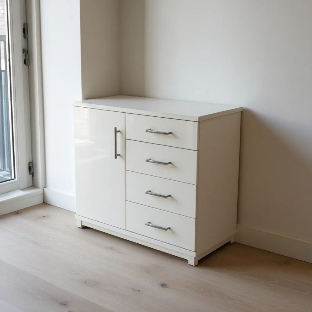 Aufbewahrungsschrank Holz 80x40x70 cm - Weiß - Modernes Design