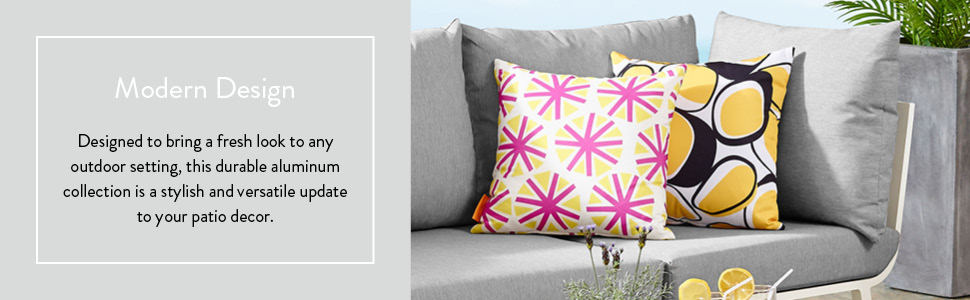 Riverside 5 Piece Patio Sectional WHI GRY