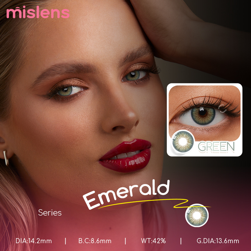 Emerald Green Yearly Natural Colored Contact Lenses