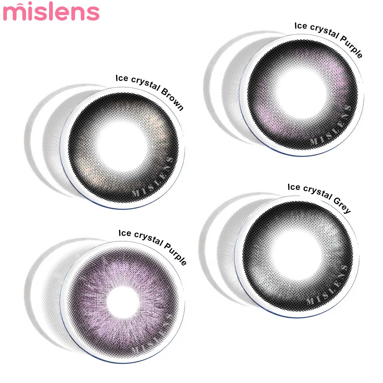 Ice Crystal Series Yearly Coloured Lenses Without Power