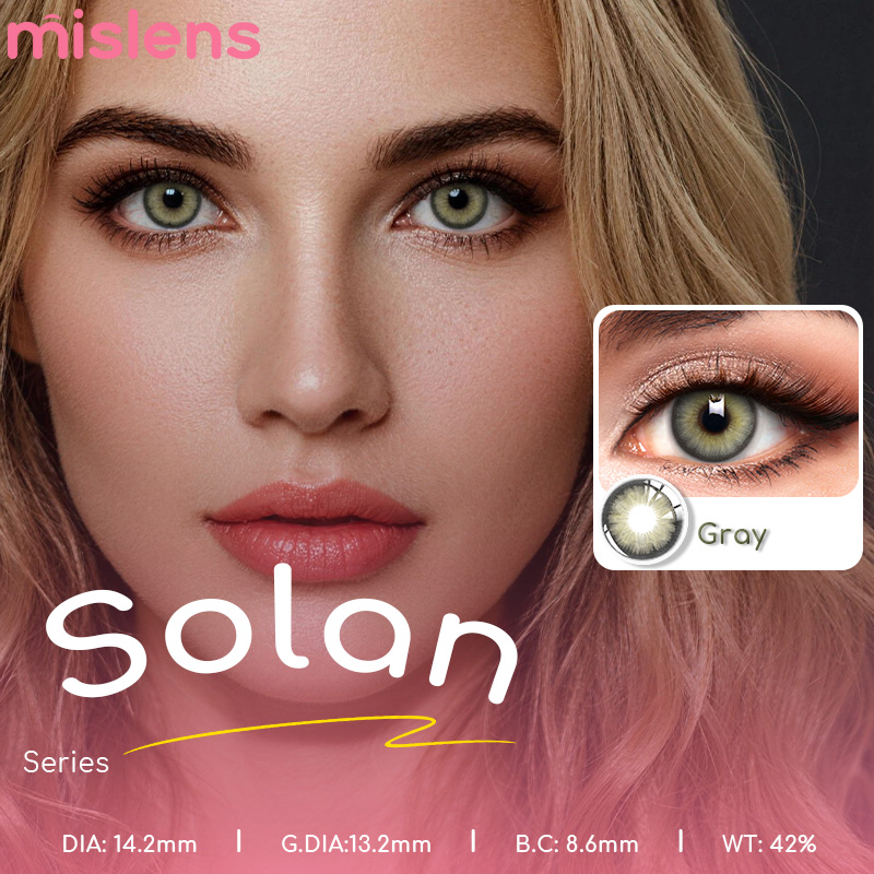 Solan Series Grey Yearly Colored Circle Contact Lenses