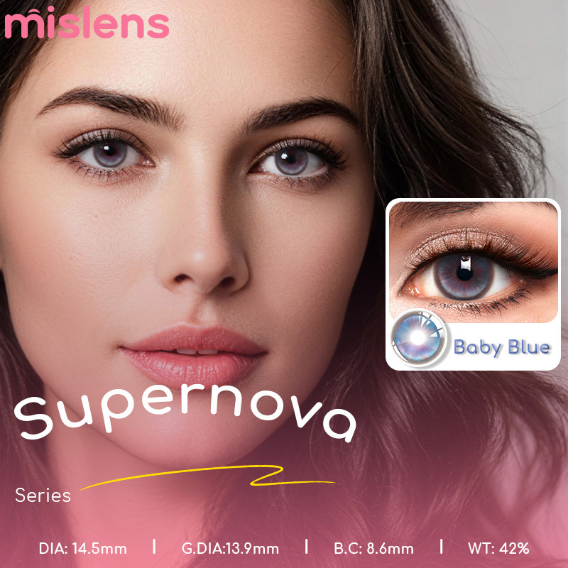 Supernova Series Baby Blue Yearly High Quality Color Contact Lenses