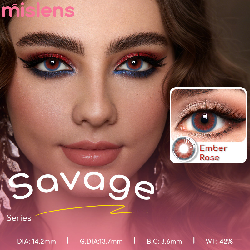 Savage Series Ember Rose Yearly Coloured Lenses Without Power