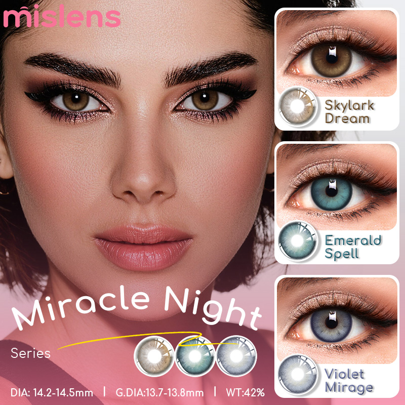 Miracle Night Series Yearly Colored Contacts Asian Style