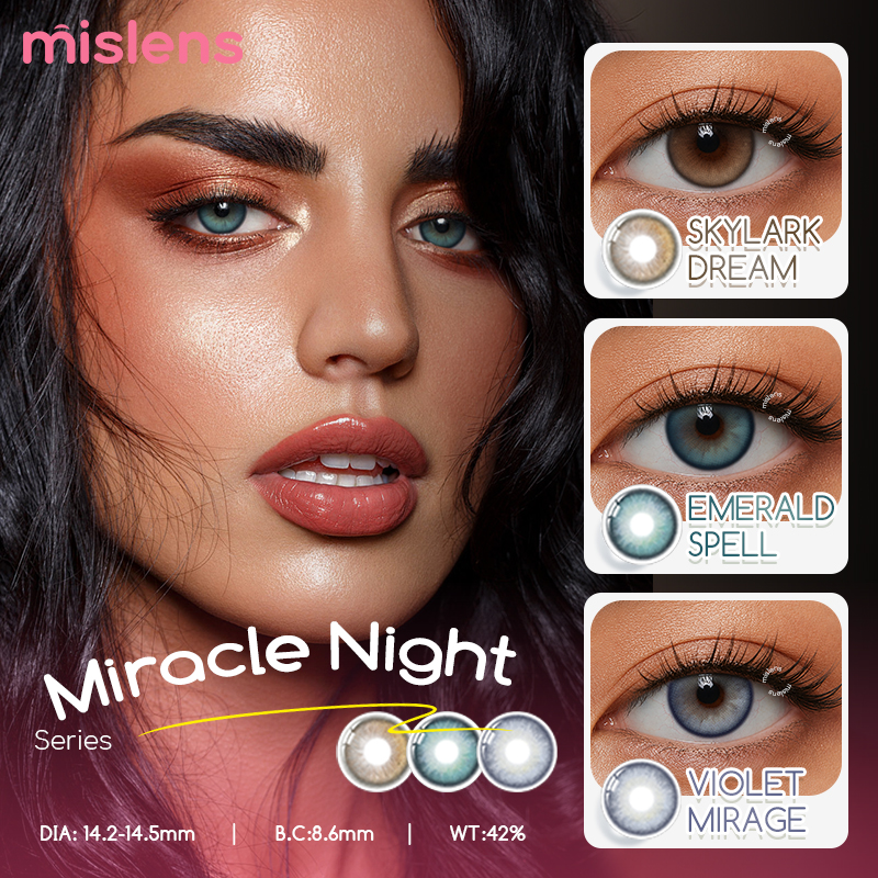 Miracle Night Series Yearly Colored Contacts Asian Style