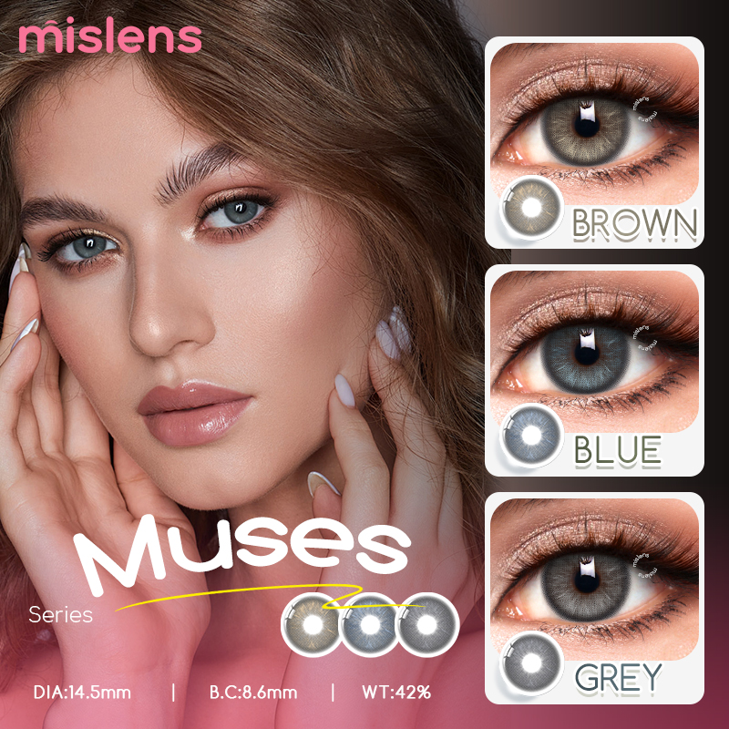 Muses Yearly Colored Contact Lenses for Dark Eyes