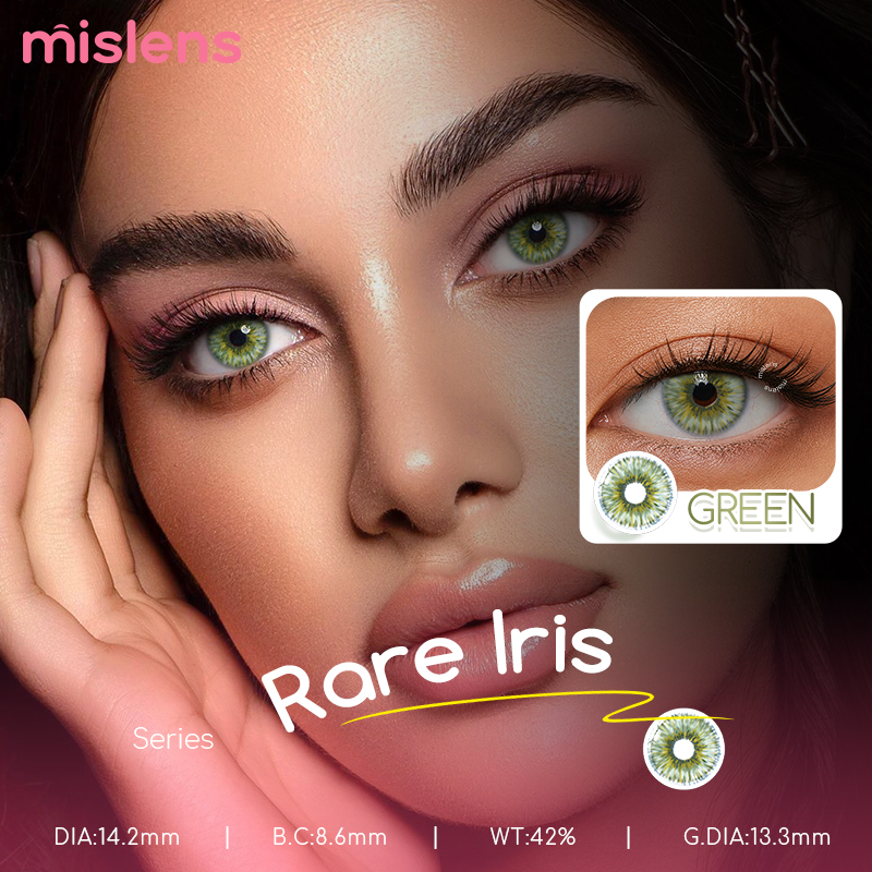 Rare Iris Green Yearly Natural Colored Contact Lenses