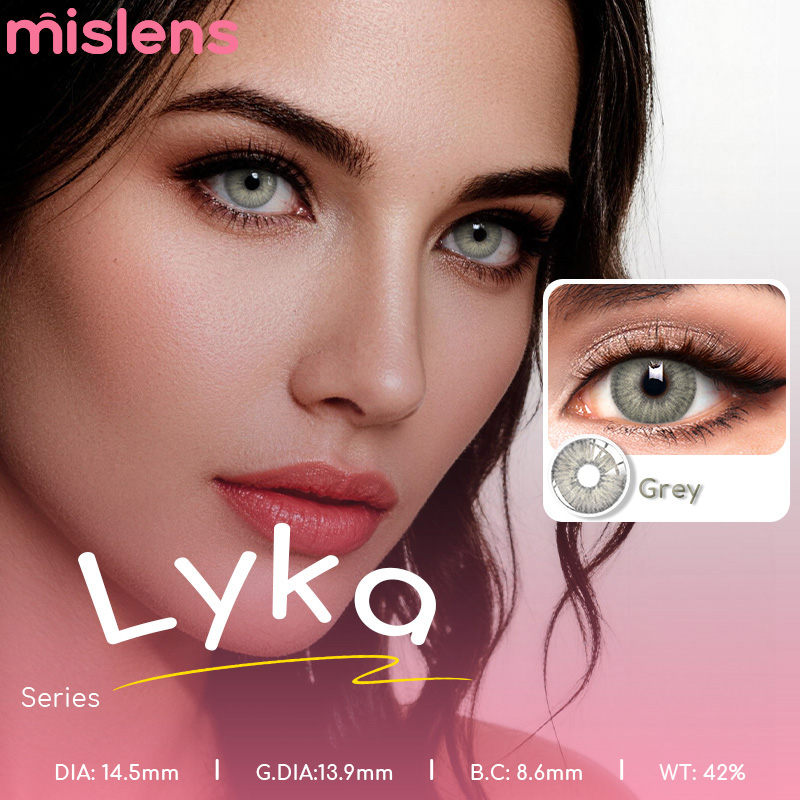 Lyka Series Grey Yearly Color Lenses for Eyes Wholesale
