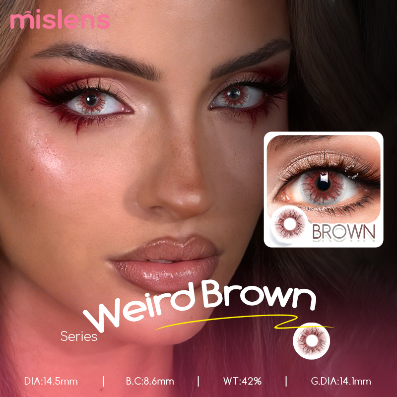Weird Series Brown Yearly Colored Cosmetic Contact Lenses