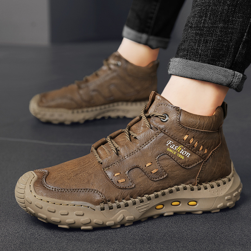 2026 Neue orthopädische Herrenschuhe aus echtem Leder mit Fußgewölbeunterstützung!