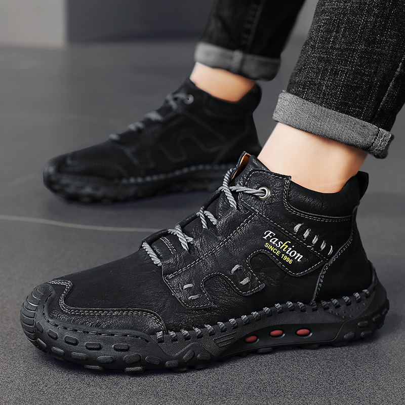 2026 Neue orthopädische Herrenschuhe aus echtem Leder mit Fußgewölbeunterstützung!