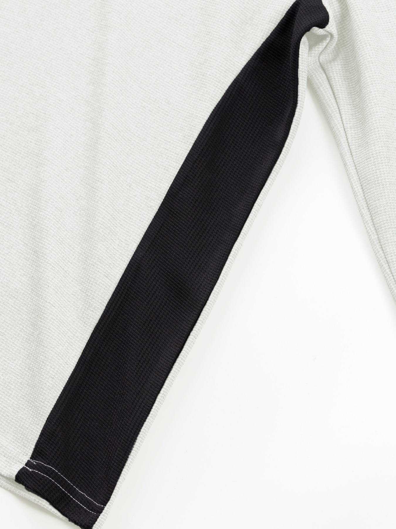 Herren Langarm Polo-Shirt mit Waffelstruktur - Contrast Henley Kragen, Regular Fit, Casual Langarmshirt für Männer