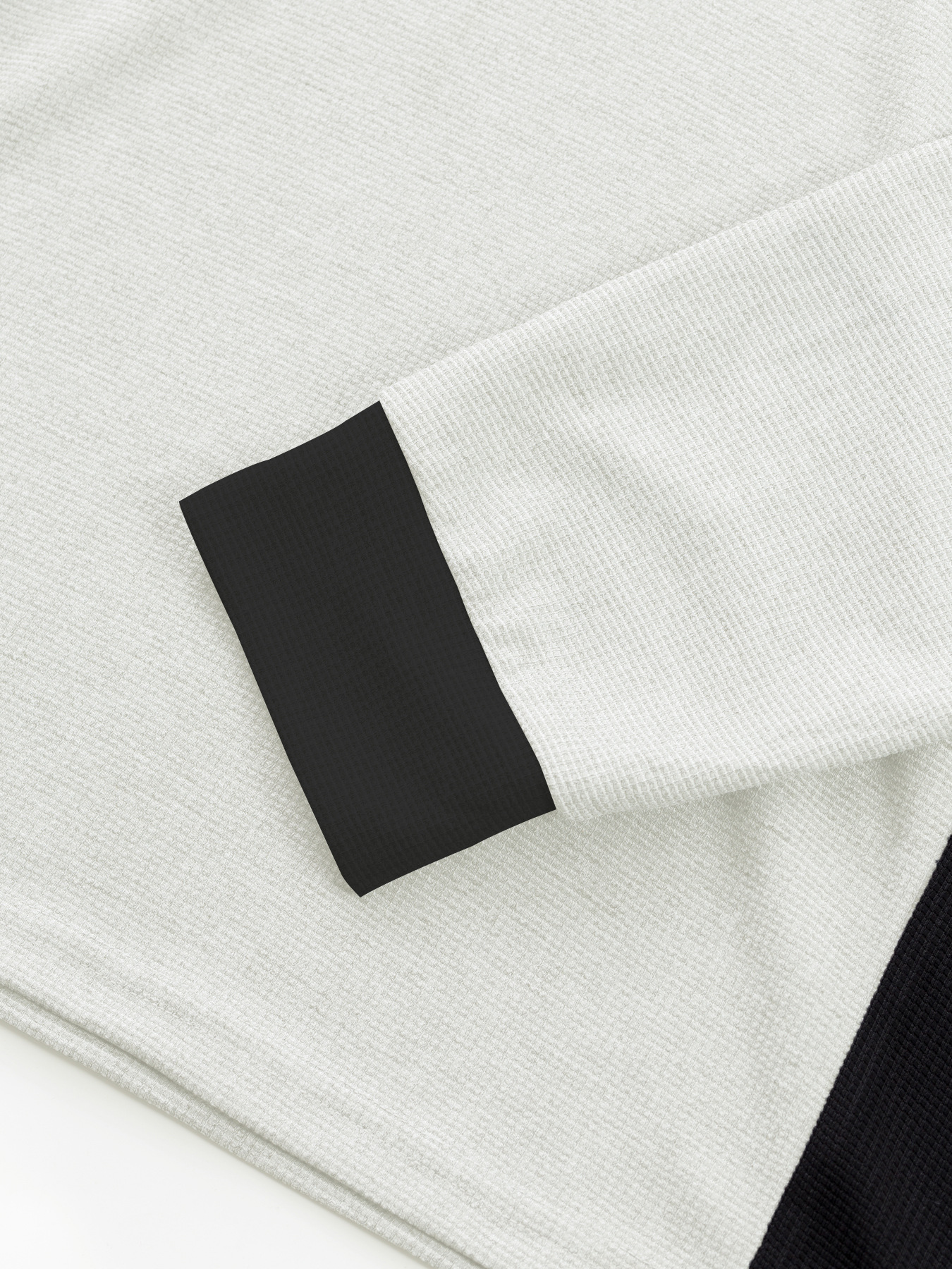 Herren Langarm Polo-Shirt mit Waffelstruktur - Contrast Henley Kragen, Regular Fit, Casual Langarmshirt für Männer