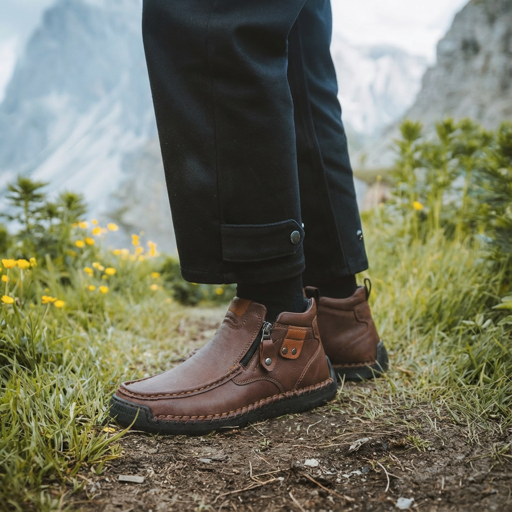 Letzter Tag: 50 % Rabatt! 🔥 Handgefertigte Vintage-Chukka-Boots aus echtem Leder für Herren – leicht und knöchelhoch.