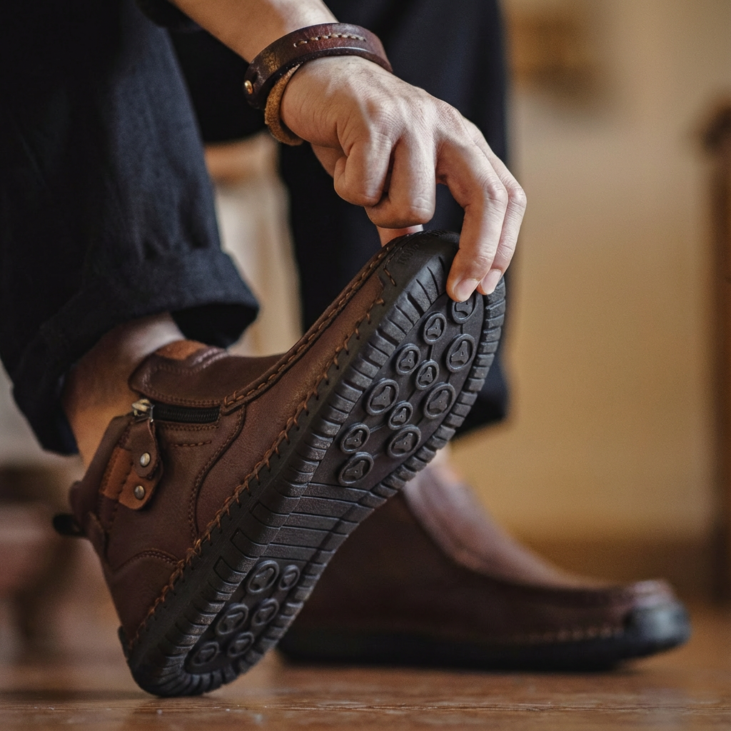 Letzter Tag: 50 % Rabatt! 🔥 Handgefertigte Vintage-Chukka-Boots aus echtem Leder für Herren – leicht und knöchelhoch.