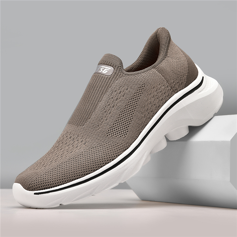 (⏰Last Day - 70% Discount🛒) Men's Lightweight Orthopedic Waterproof Arch Support Walking Shoes, Comfortable and Soft, Slip-on, Wide and Extended Design - Suitable for All Foot Types