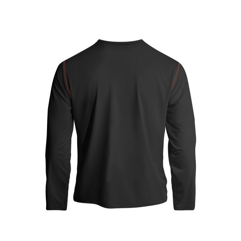 Premium Herren Henley-Shirt aus Baumwolle – Langarmshirt mit Kontrastnähten, Regular Fit