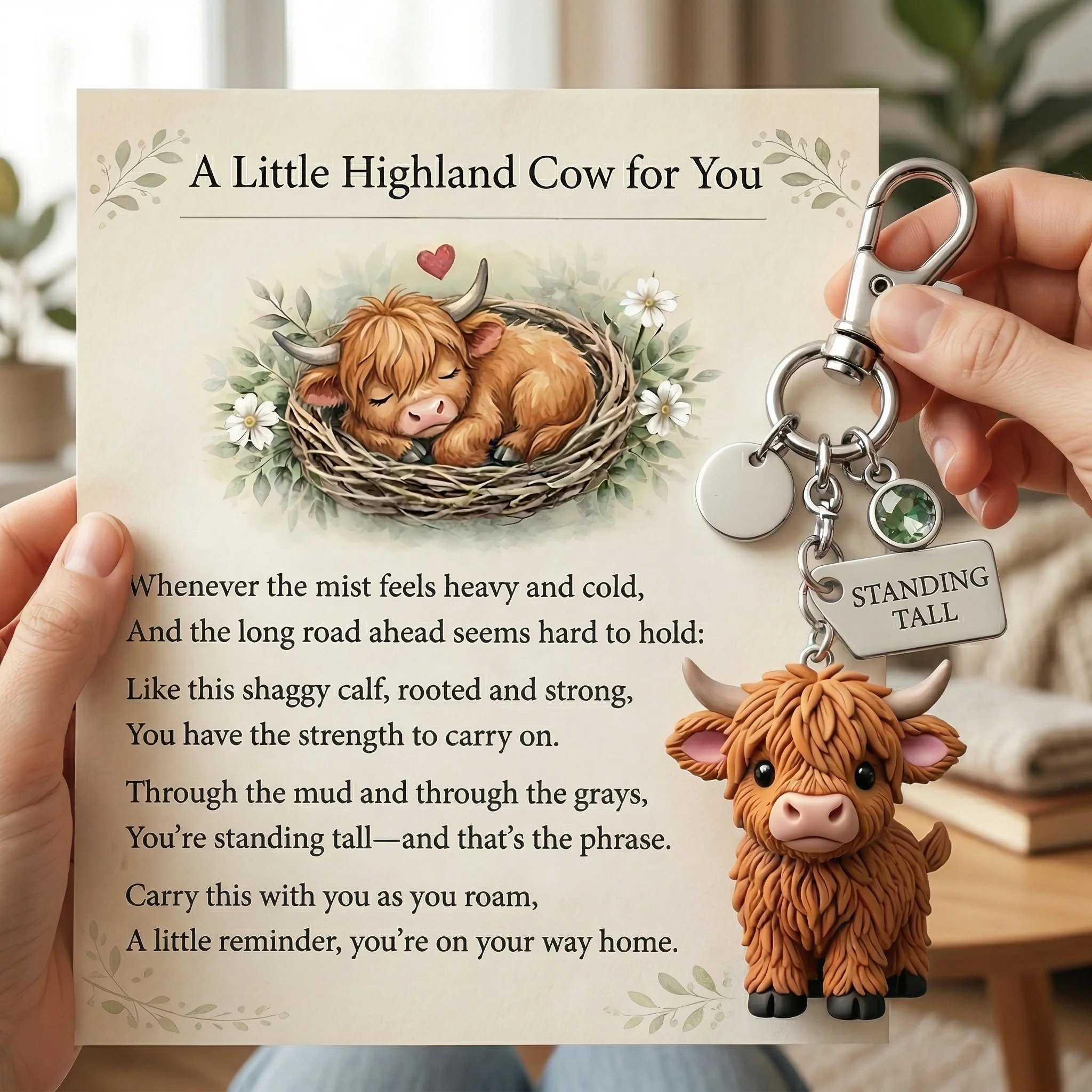 🐮 Ein kleiner Highland-Rind-Schlüsselanhänger für dich: Deine tägliche Erinnerung an stille Stärke