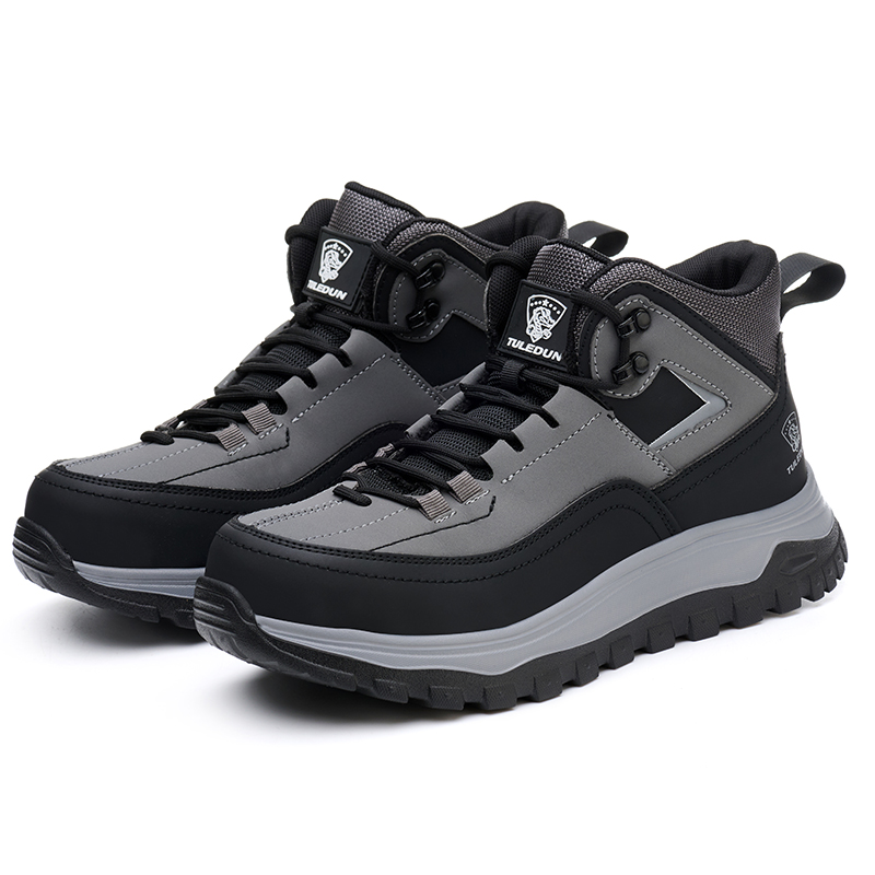 (⏰Limited Time Sale 70% OFF) Men's Orthopedic Protective Hiking/Work Boots - Waterproof, Slip-resistant, Impact-resistant, Puncture-resistant - Wide toe box, Arch Support, Ankle Support