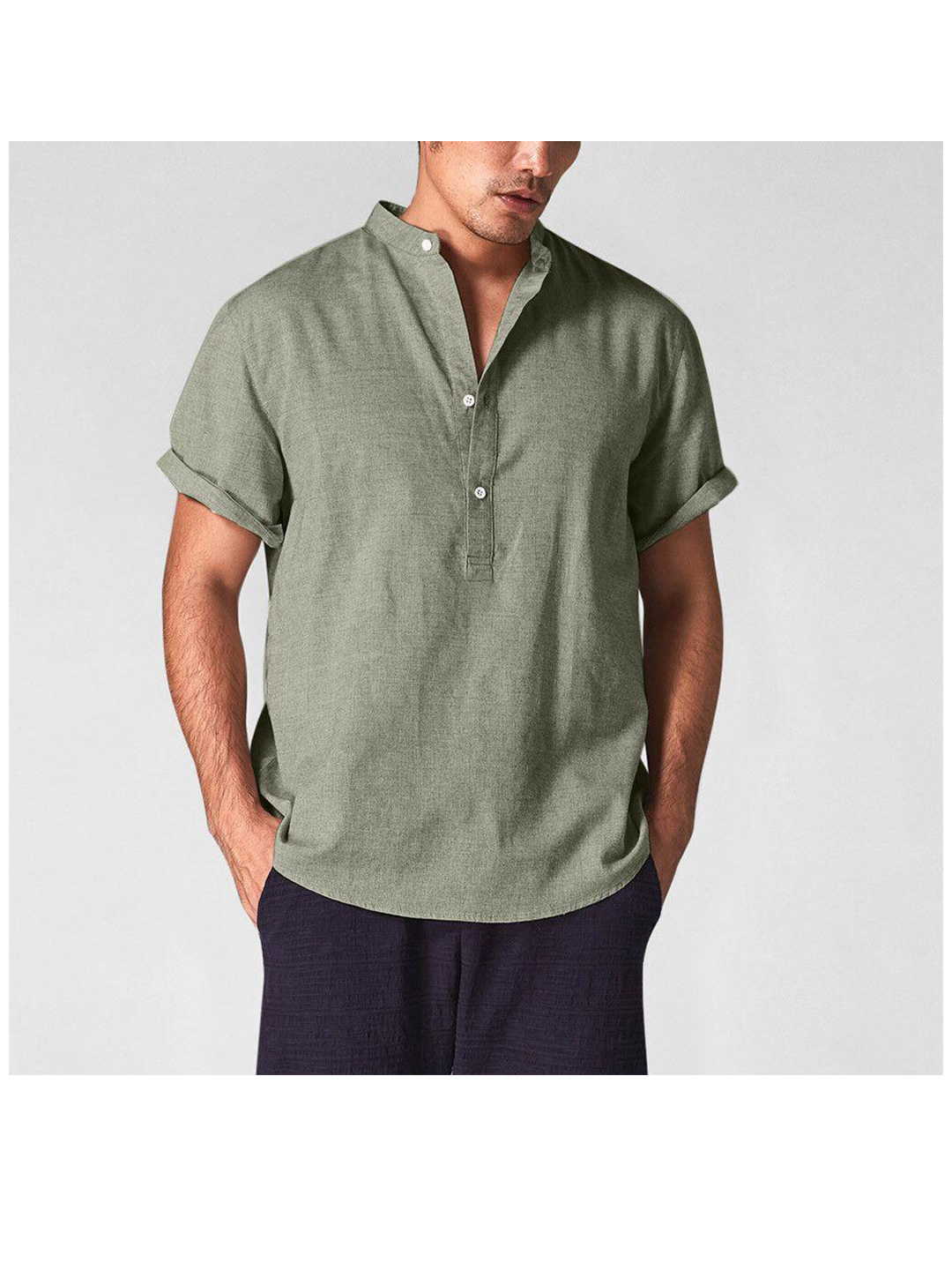 Brandon Slub Cotton And Linen Short-sleeved Shirt