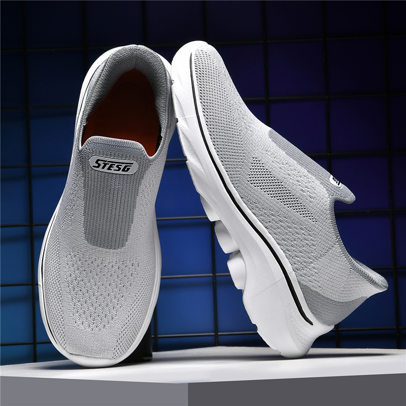 (⏰Last Day - 70% Discount🛒) Men's Lightweight Orthopedic Waterproof Arch Support Walking Shoes, Comfortable and Soft, Slip-on, Wide and Extended Design - Suitable for All Foot Types