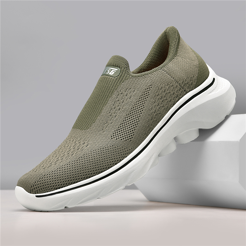 (⏰Last Day - 70% Discount🛒) Men's Lightweight Orthopedic Waterproof Arch Support Walking Shoes, Comfortable and Soft, Slip-on, Wide and Extended Design - Suitable for All Foot Types