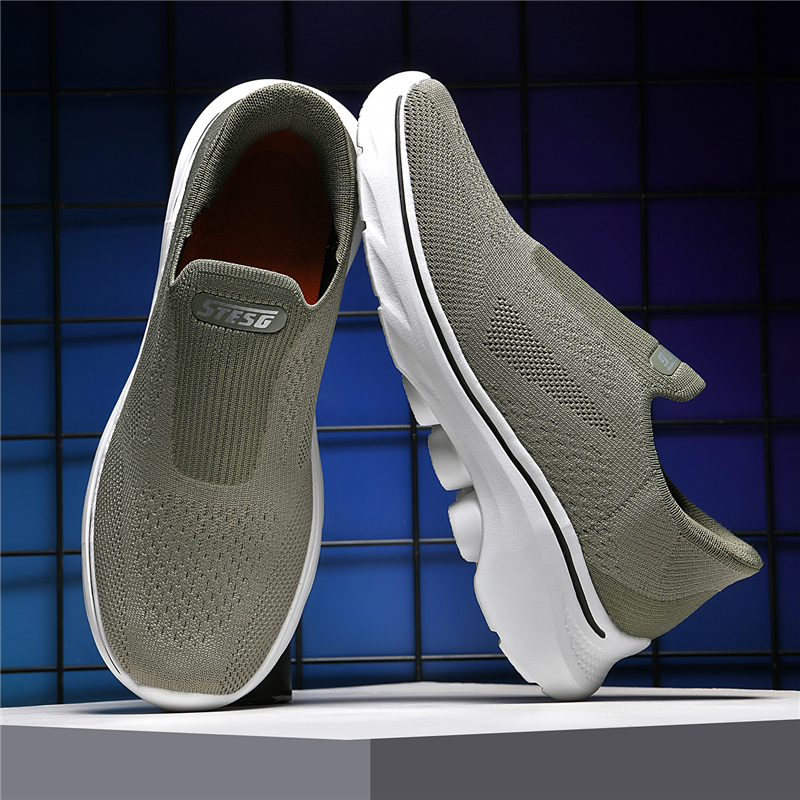 (⏰Last Day - 70% Discount🛒) Men's Lightweight Orthopedic Waterproof Arch Support Walking Shoes, Comfortable and Soft, Slip-on, Wide and Extended Design - Suitable for All Foot Types