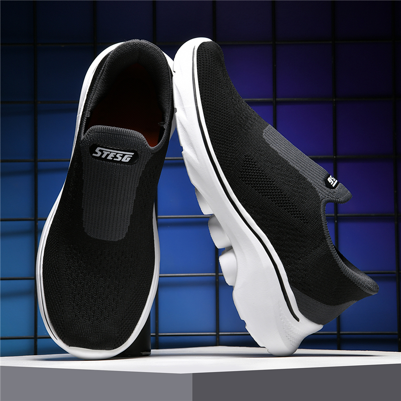 (⏰Last Day - 70% Discount🛒) Men's Lightweight Orthopedic Waterproof Arch Support Walking Shoes, Comfortable and Soft, Slip-on, Wide and Extended Design - Suitable for All Foot Types