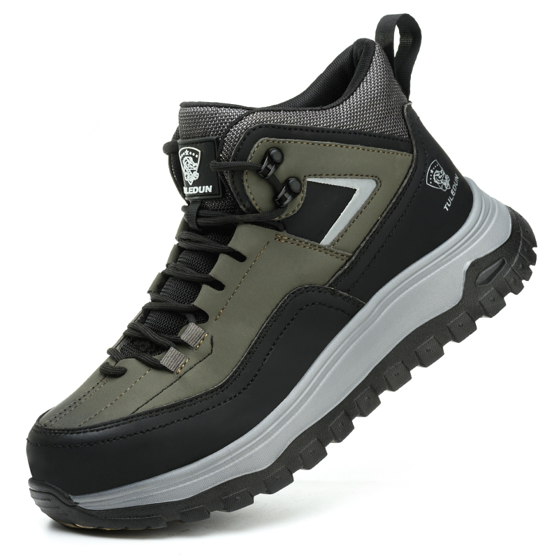 (⏰Limited Time Sale 70% OFF) Men's Orthopedic Protective Hiking/Work Boots - Waterproof, Slip-resistant, Impact-resistant, Puncture-resistant - Wide toe box, Arch Support, Ankle Support